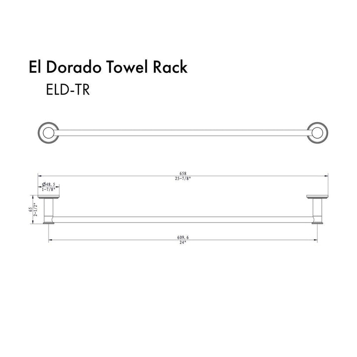 ZLINE Autograph Edition El Dorado Towel Rail in Polished Gold (ELD-TR-PG)