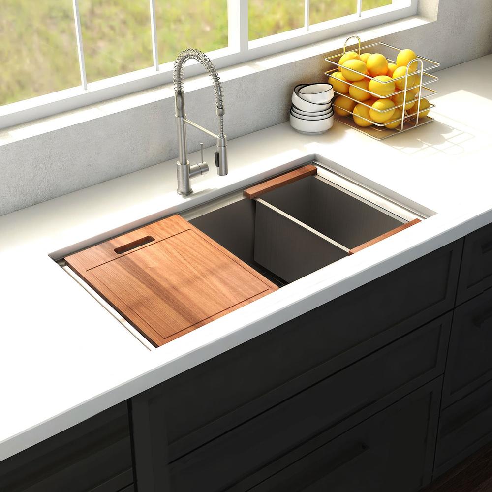 ZLINE 30 in. Garmisch Undermount Single Bowl Stainless Steel Kitchen Sink with Bottom Grid and Accessories (SLS-30)