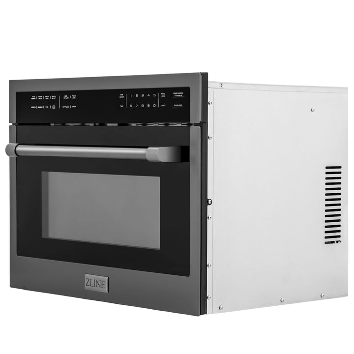 ZLINE 24 in. Built-in Convection Microwave Oven in Black Stainless Steel, MWO-24-BS