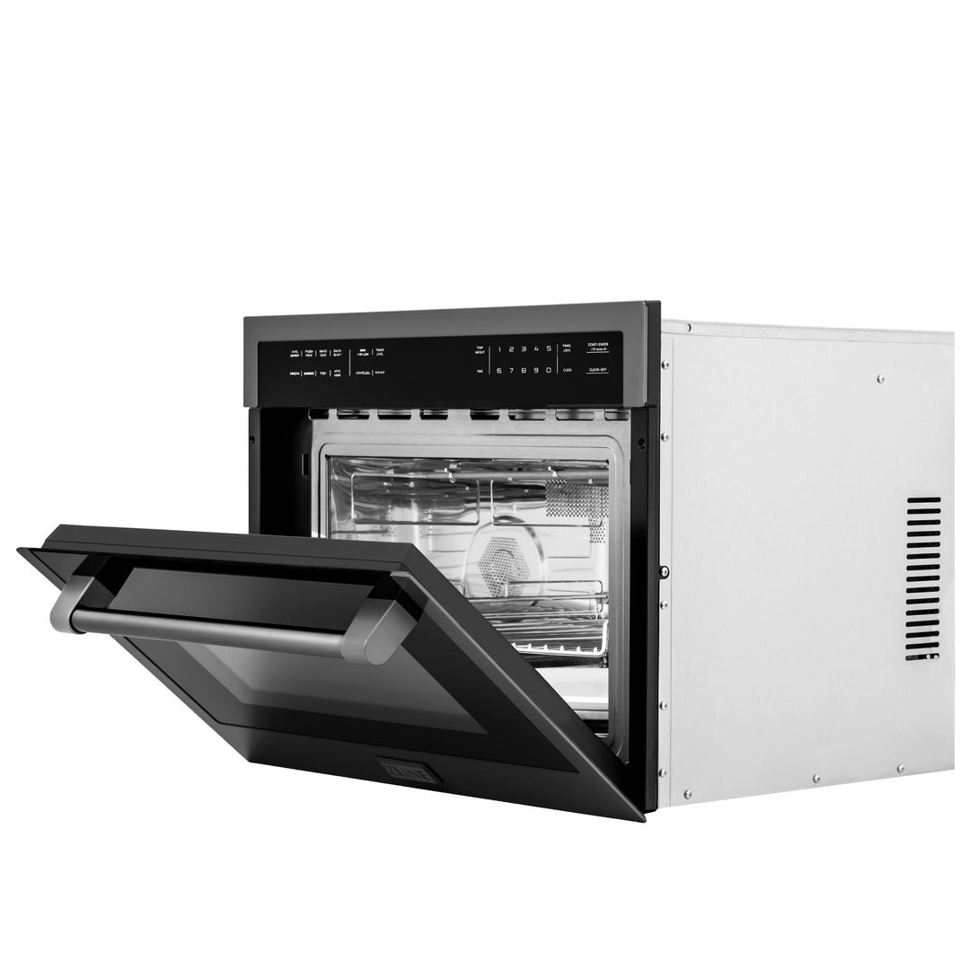 ZLINE 24 in. Built-in Convection Microwave Oven in Black Stainless Steel, MWO-24-BS