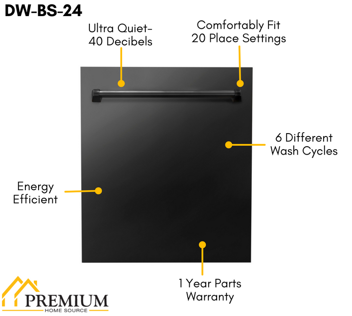 ZLINE 30 in. Kitchen Appliance Package with Black Stainless Steel Gas Range, Range Hood, Microwave Drawer and Dishwasher, 4KP-SGRBRH30-MWDW