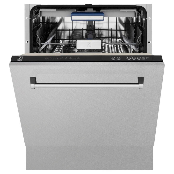 ZLINE 24 in. Top Control Tall Tub Dishwasher in DuraSnow® Stainless Steel and 3rd Rack, DWV-SN-24