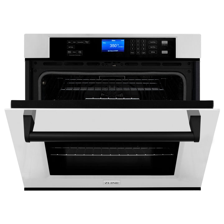 ZLINE Autograph Matte Black Package - 48" Rangetop, 48" Range Hood, Dishwasher, Refrigerator, Microwave Drawer, Wall Oven