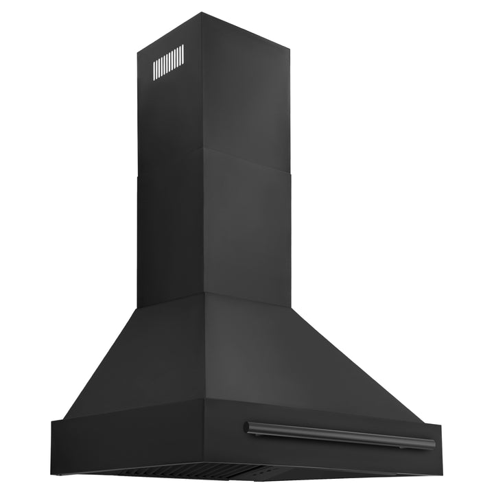 ZLINE 30 In. Black Stainless Steel Range Hood with Black Stainless Steel Handle, BS655-30-BS