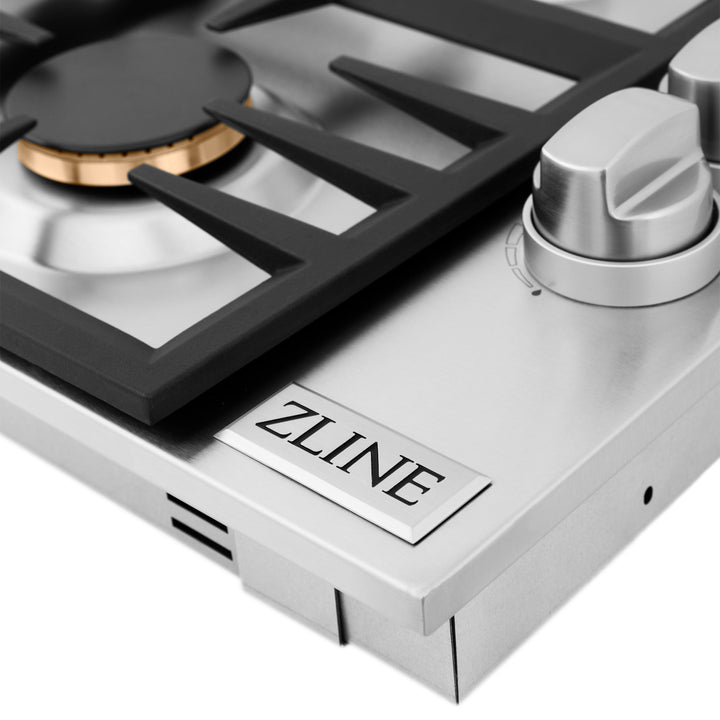 ZLINE 30" Gas Cooktop with 4 Gas Brass Burners, RC-BR-30