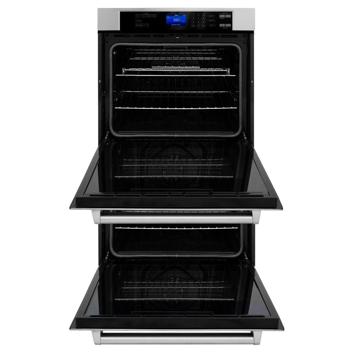 ZLINE Package - 30" Gas Rangetop, Range Hood, Refrigerator, Dishwasher, Double Wall Oven in Stainless Steel