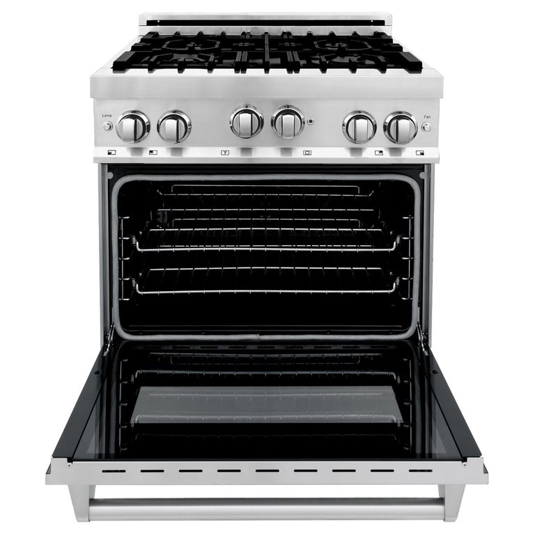 ZLINE 30" Kitchen Package Gas Range &amp;Convertible Vent Range Hood