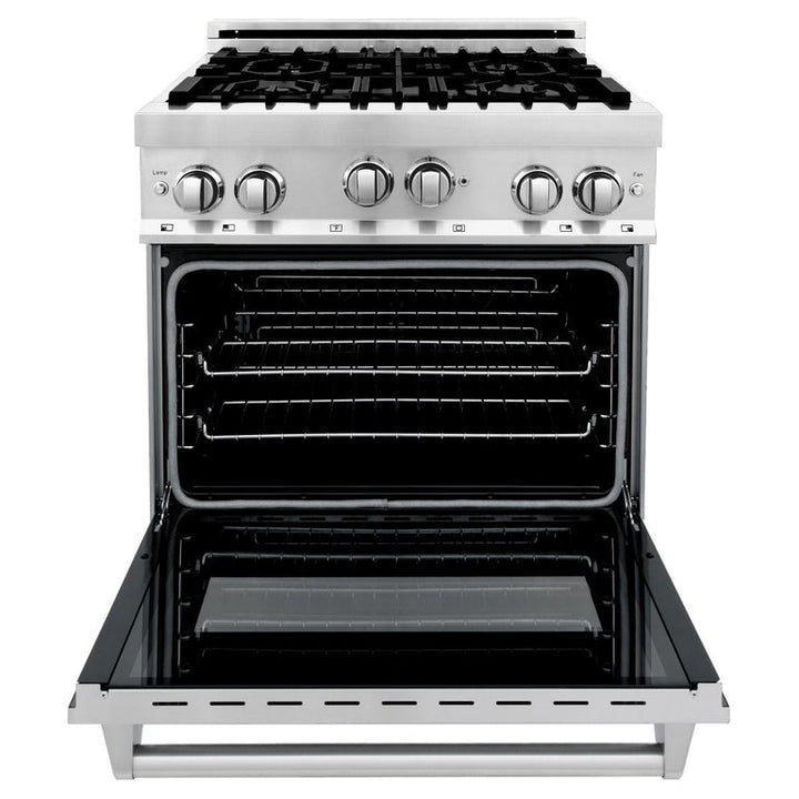 ZLINE 30" Kitchen Package Gas Range &amp;Convertible Vent Range Hood