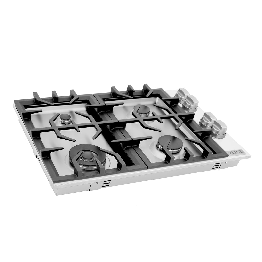 ZLINE 30 in. Stainless Steel Dropin Cooktop with 4 Gas Burners, RC30