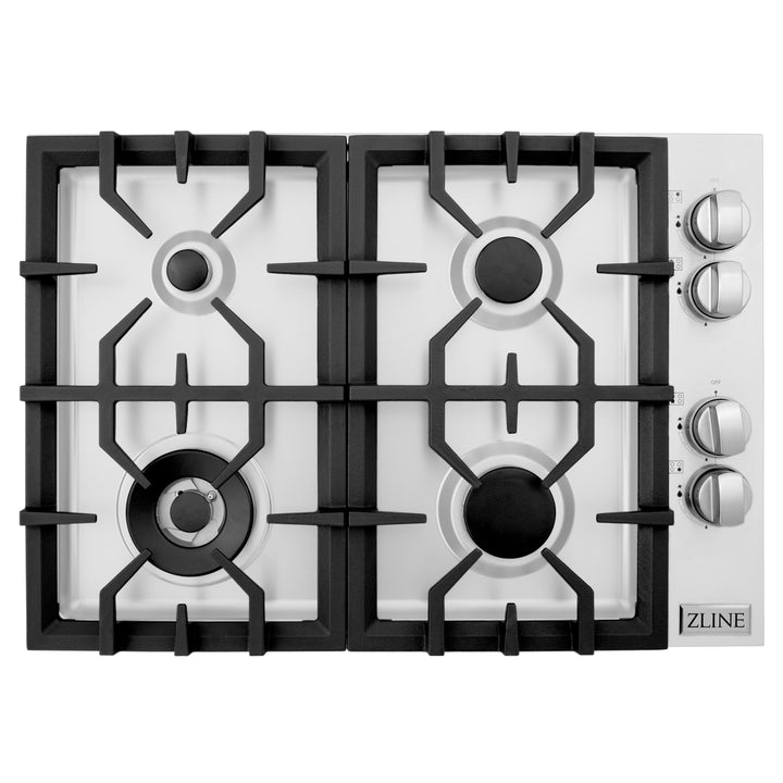 ZLINE 30 in. Stainless Steel Dropin Cooktop with 4 Gas Burners, RC30