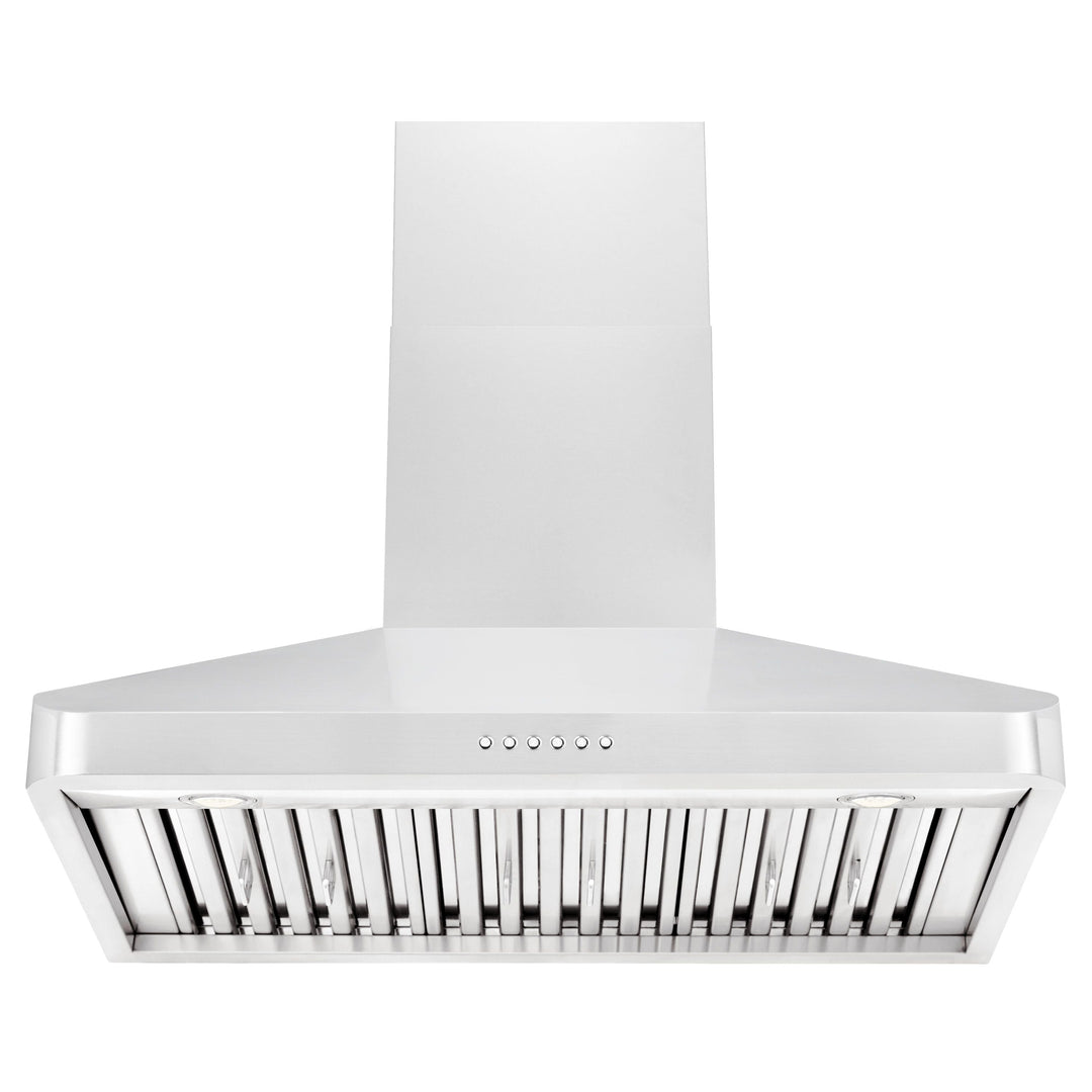 ZLINE 36 In. Alpine Series Ducted Wall Mount Range Hood in Stainless Steel, ALP100WL-36