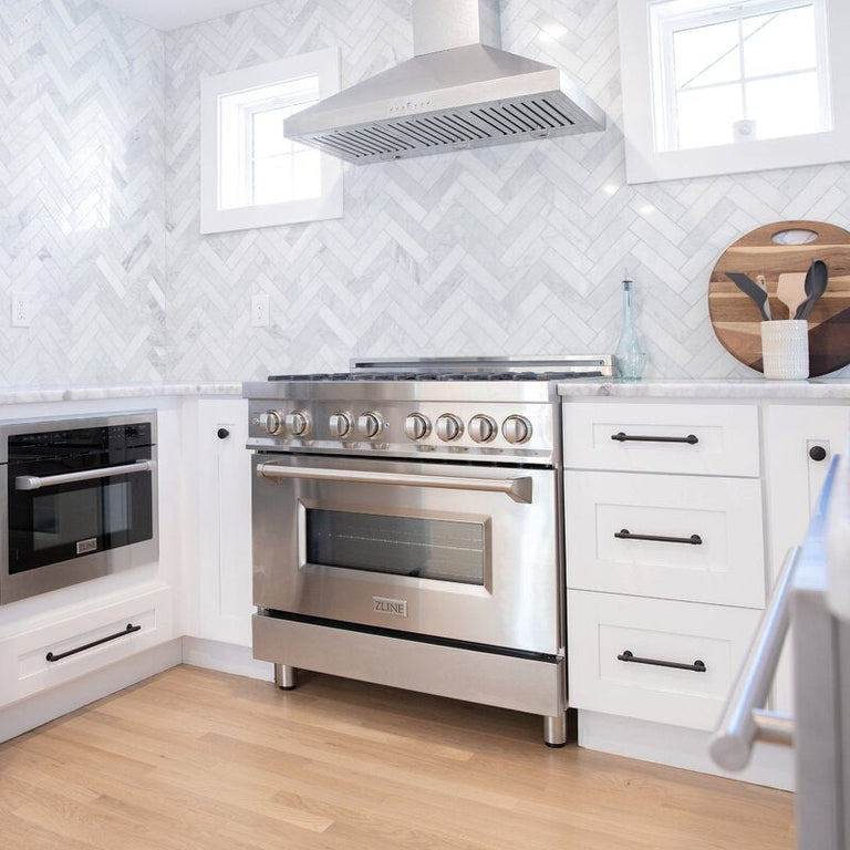 ZLINE 36" 2 Piece Autograph Edition Stainless Steel Range &amp; Range Hood