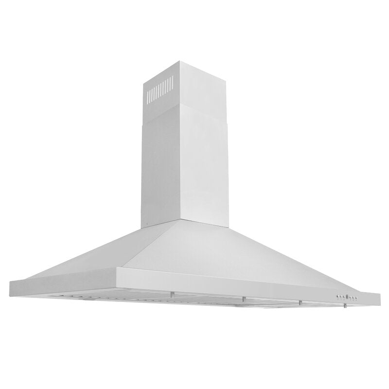 ZLINE 48 in. Dual Fuel Range with White Matte Door & 48 in. Range Hood Appliance Package, 2KP-RAWMRH48