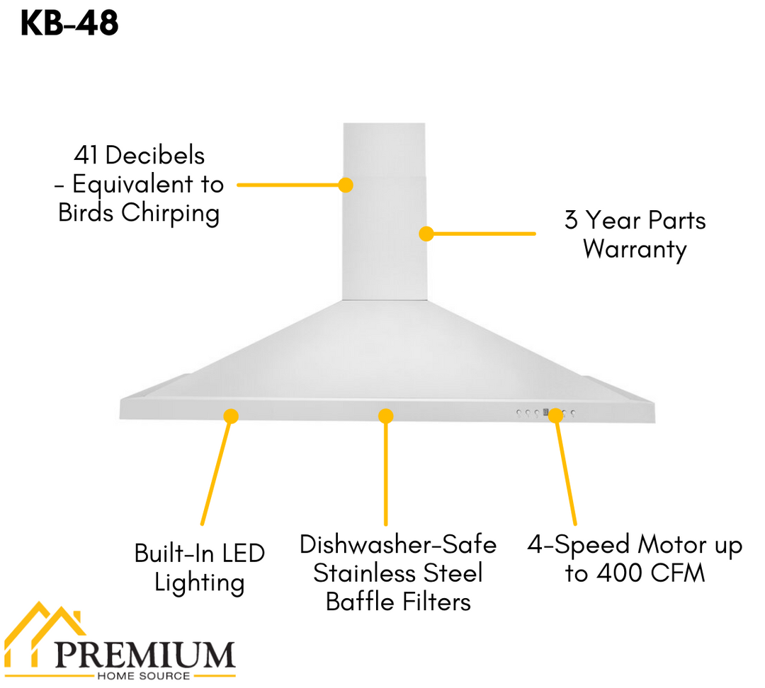 ZLINE Package - 48" Rangetop, Range Hood, Refrigerator with Water and Ice Dispenser, Dishwasher, Wall Oven