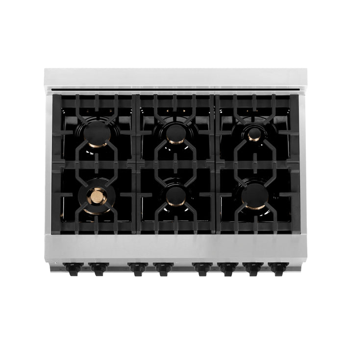 ZLINE Kitchen and Bath Autograph Package - 36 In. Dual Fuel Range, Range Hood, Dishwasher in White Matte with Matte Black Accents, 3AKP-RAWMRHDWM36-MB