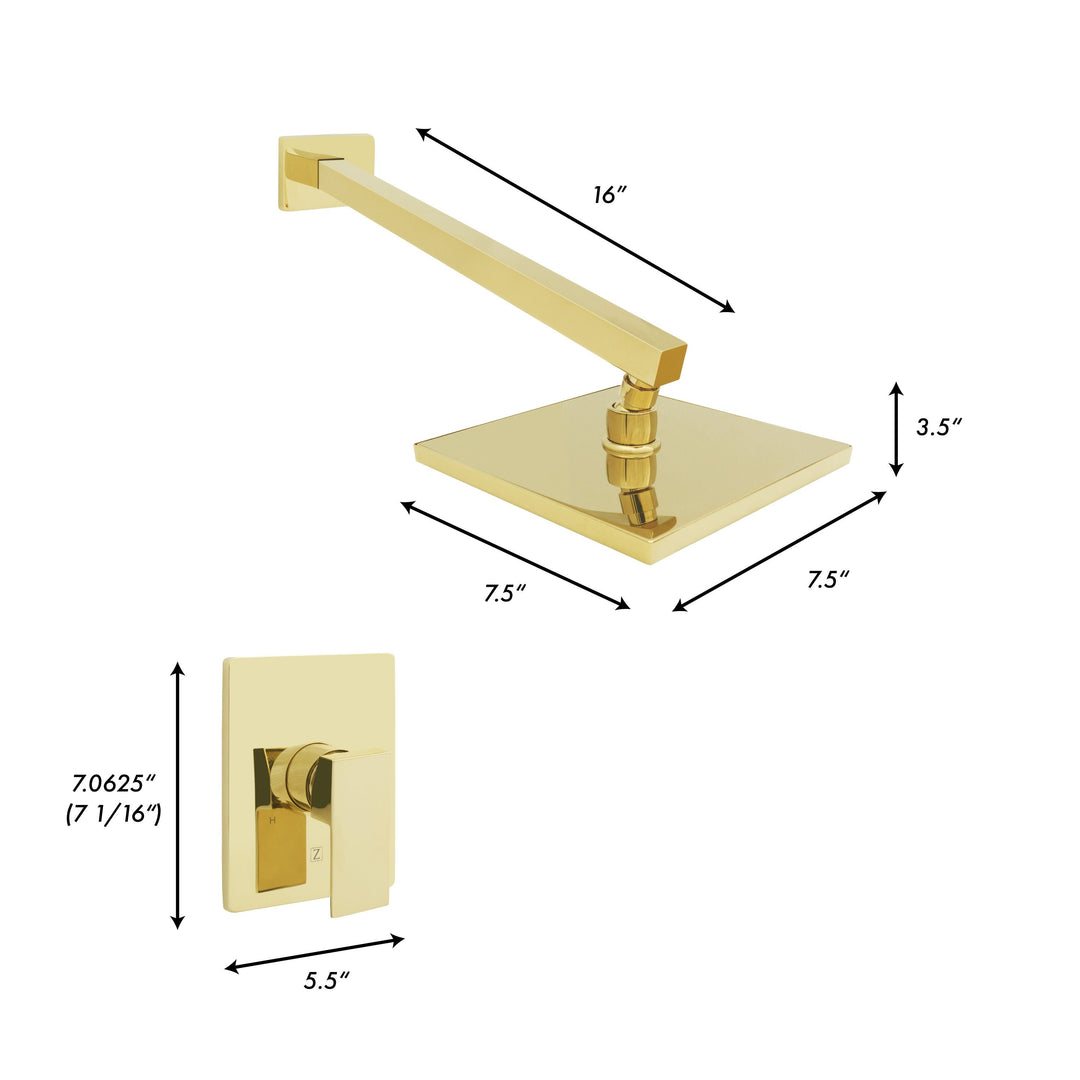 ZLINE Bliss Shower Faucet in Polished Gold, BLS-SHF-PG