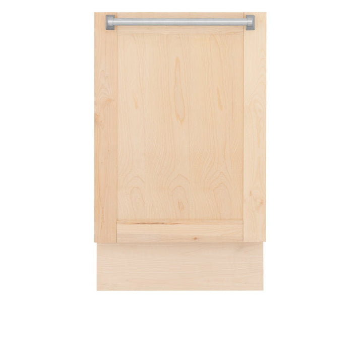ZLINE 18" Tallac Series Built-In Dishwasher in Unfinished Wood with Stainless Steel Handles, DWV-UF-18