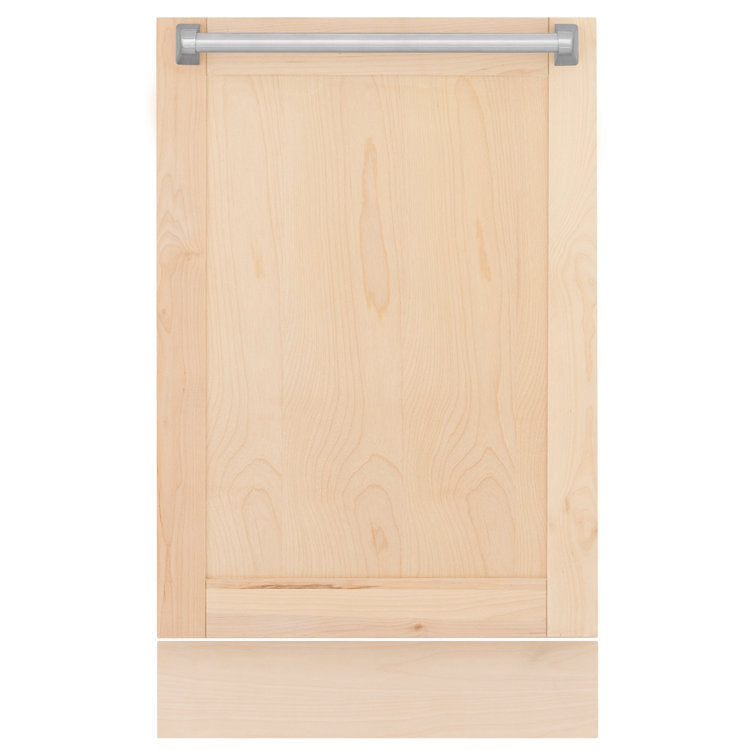 ZLINE 18" Tallac Series Built-In Dishwasher in Unfinished Wood with Stainless Steel Handles, DWV-UF-18
