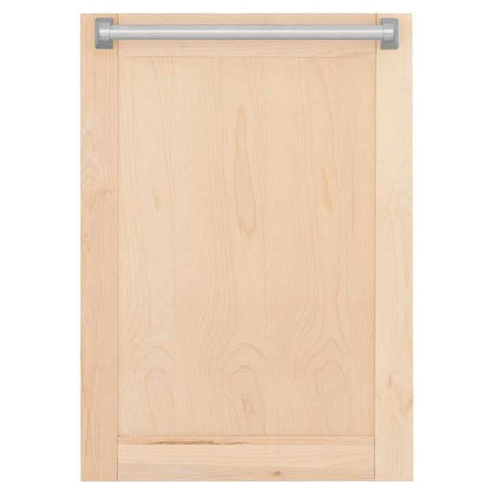 ZLINE 18" Tallac Series Built-In Dishwasher in Unfinished Wood with Stainless Steel Handles, DWV-UF-18