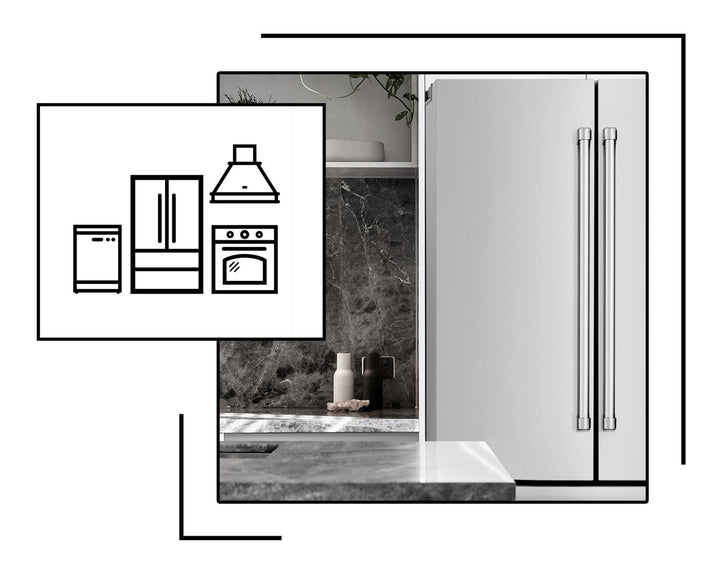 ZLINE 36 in. 21.6 cu. ft. Counter‑Depth French Door Refrigerator with Water and Ice Dispenser – Fingerprint‑Resistant Stainless Steel (RFM‑W‑36)