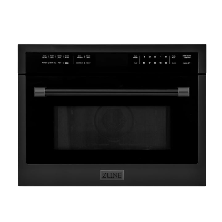 ZLINE 24" Built-in Convection Microwave Oven in Black Stainless Steel