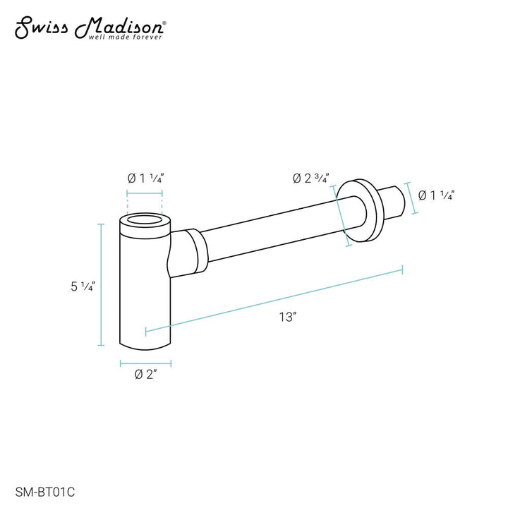 Swiss Madison Well Made Forever SM-SK711-10C - Claire 24 Ceramic Console Sink Bundle