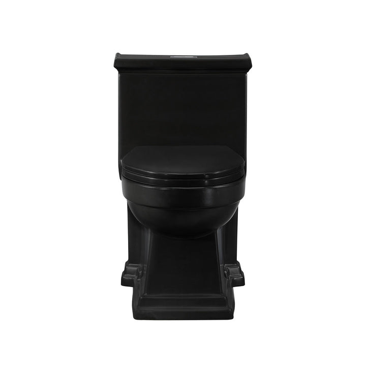 Voltaire One-Piece Elongated Toilet Dual-Flush 1.1/1.6 gpf in Matte Black