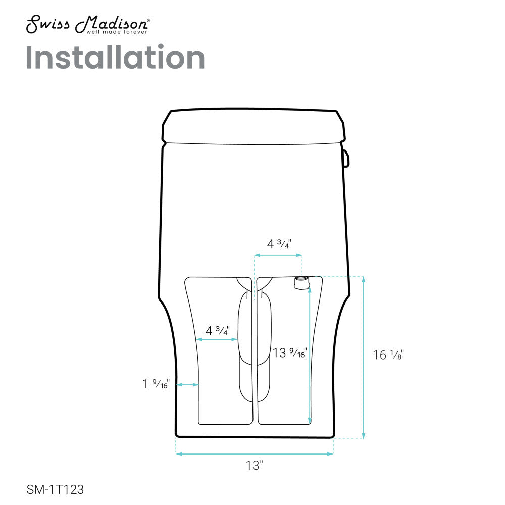 Virage One-Piece Elongated Left Side Flush Handle Toilet 1.28 gpf