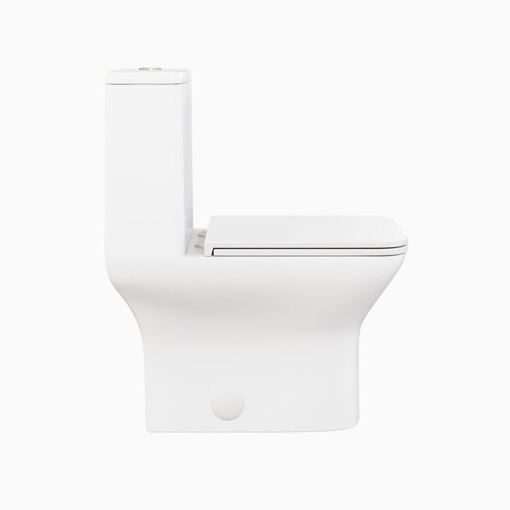 Carre One Piece Square Toilet Dual Flush 1.1/1.6 gpf in Matte White