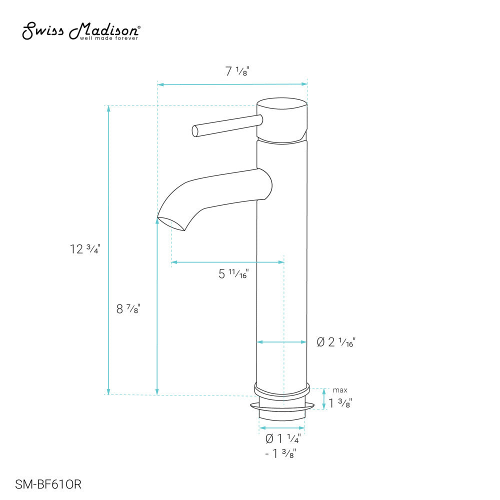 Ivy Single Hole, Single-Handle, High Arc Bathroom Faucet in Oil Rubbed Bronze