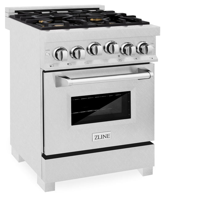 ZLINE 24"2.8 cu. ft. Range W/ Gas Stove and Gas Oven in Brass Burners