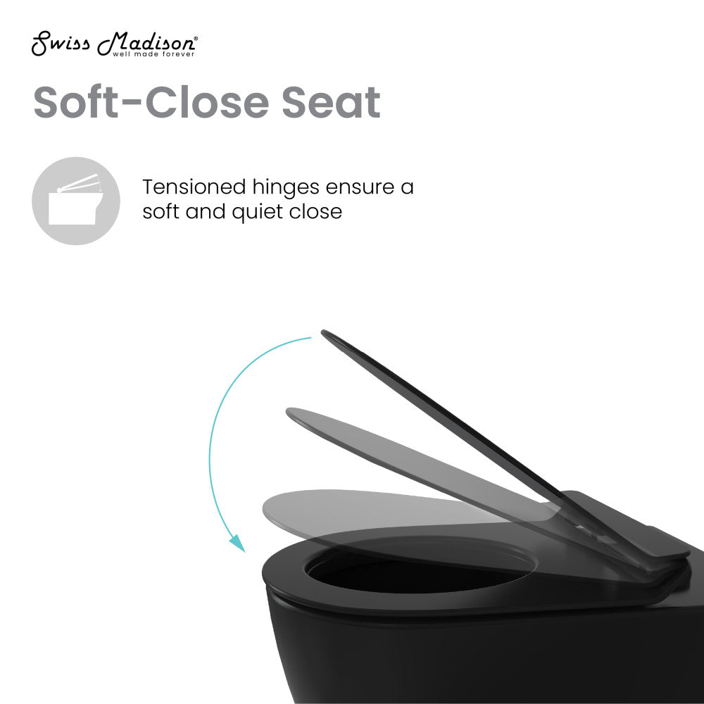 Calice Wall-Hung Round Toilet Bowl in Matte Black