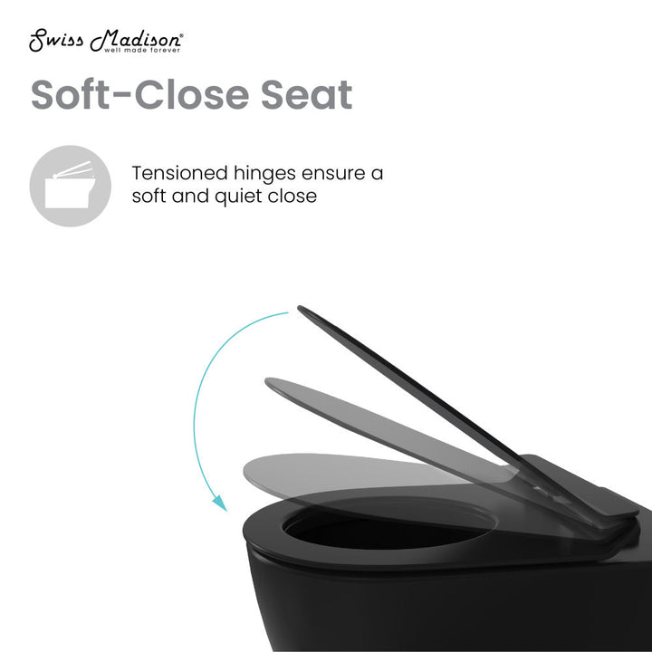 Calice Wall-Hung Round Toilet Bowl in Matte Black