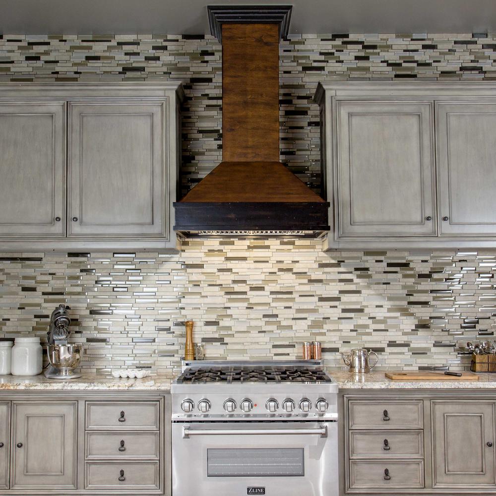 Wooden Wall Mount Range Hood in Antigua and Hamilton - Includes Motor  ZLINE 36 in.
