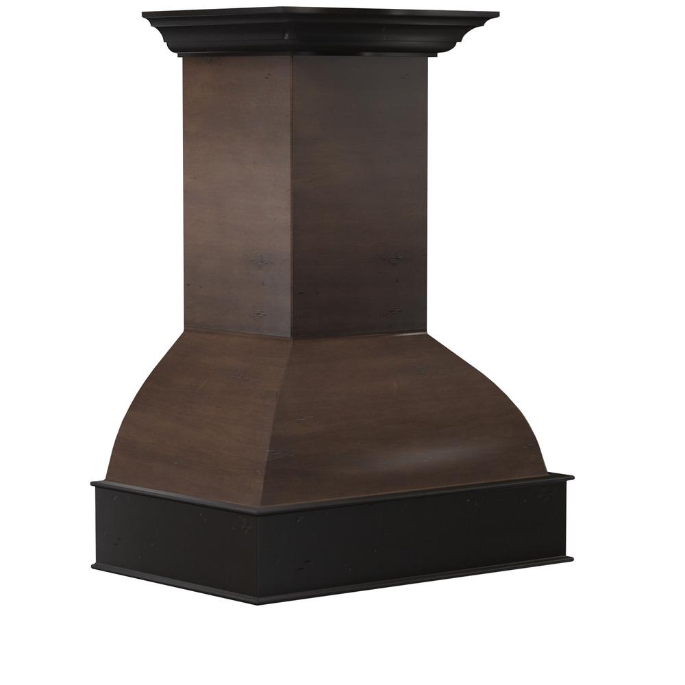 Wooden Wall Mount Range Hood in Antigua and Walnut - Includes Motor  ZLINE 36 in.