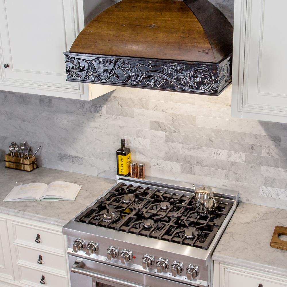 Wooden Wall Mount Range Hood in Antigua and Walnut - Includes Remote Motor  ZLINE 36 in.