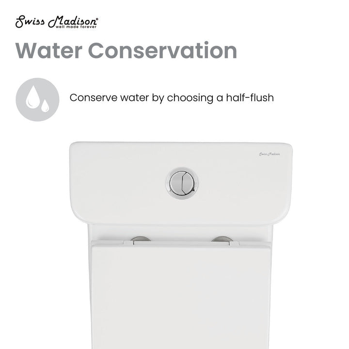 Carre One-Piece Square Toilet Dual-Flush 1.1/1.6 gpf with 10" Rough-In