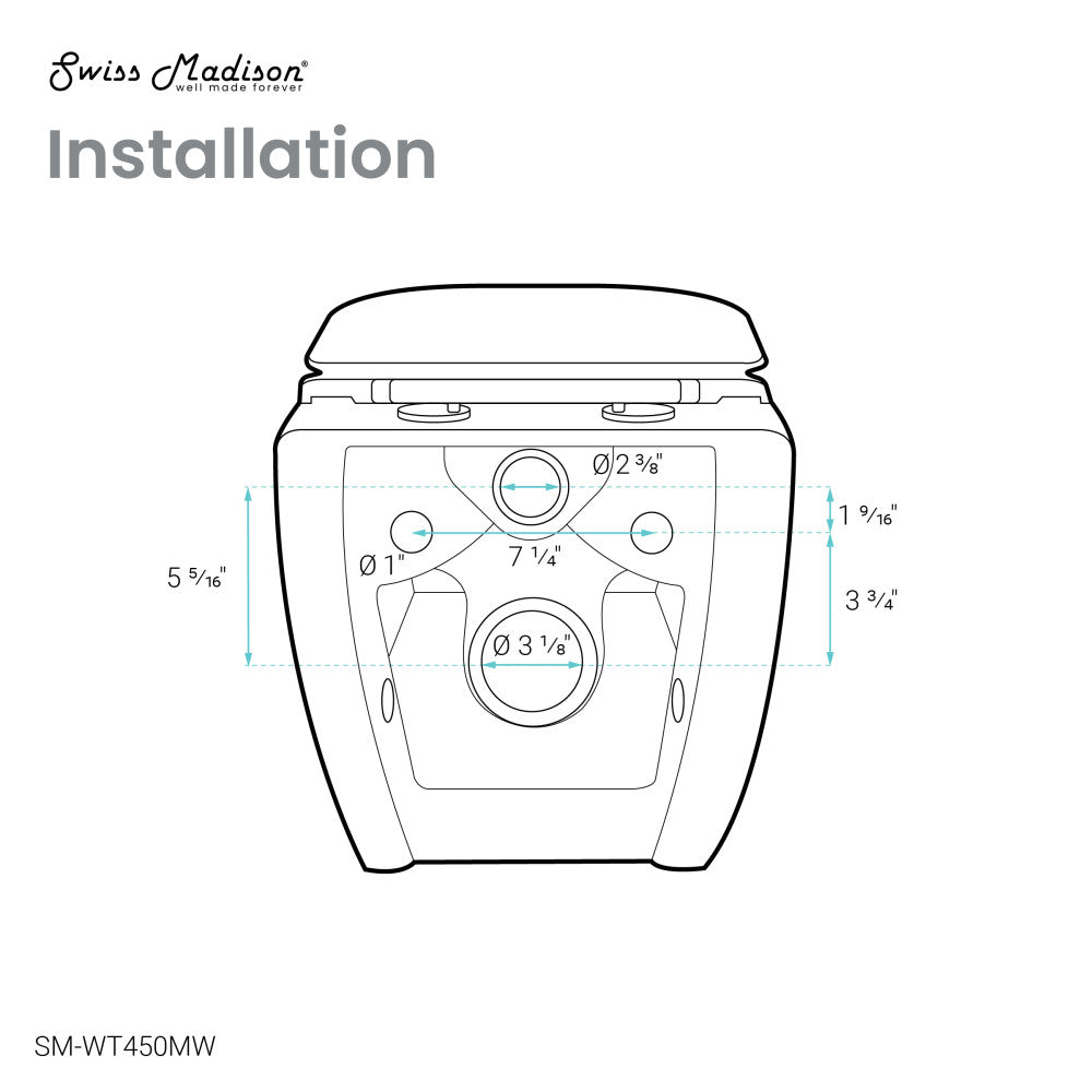 Ivy Wall-Hung Elongated Toilet Bowl in Matte White