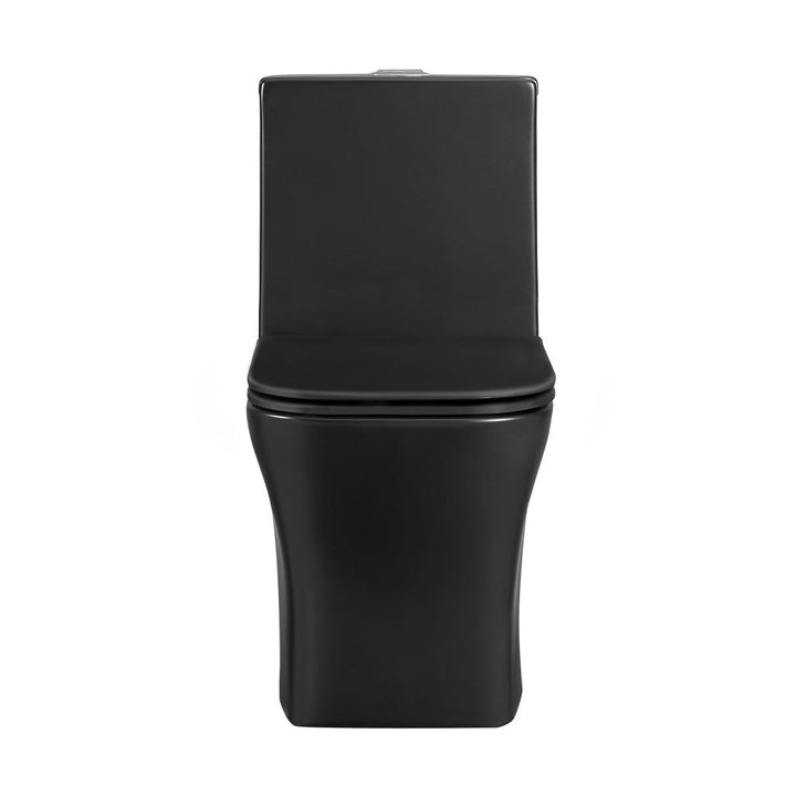 Concorde One-Piece Square Toilet Dual-Flush in Matte Black 1.1/1.6 gpf