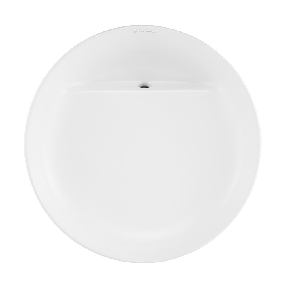 Beau 16.5" Round Vessel Bathroom Sink in Matte White