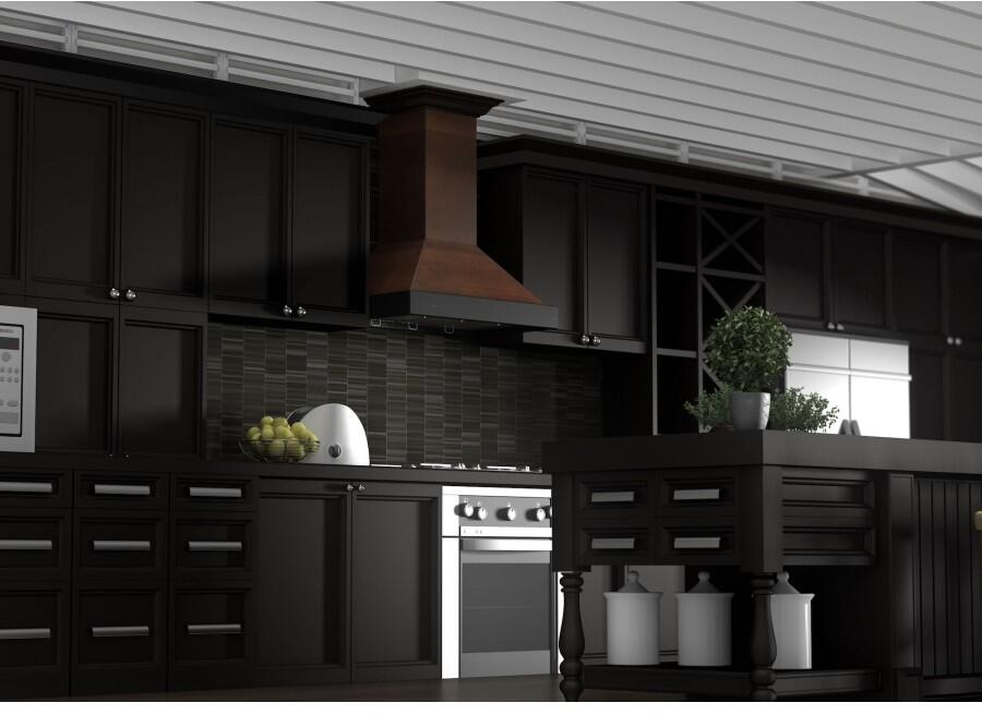 Wooden Wall Mount Range Hood in Antigua and Walnut - Includes Motor  ZLINE 42 in.