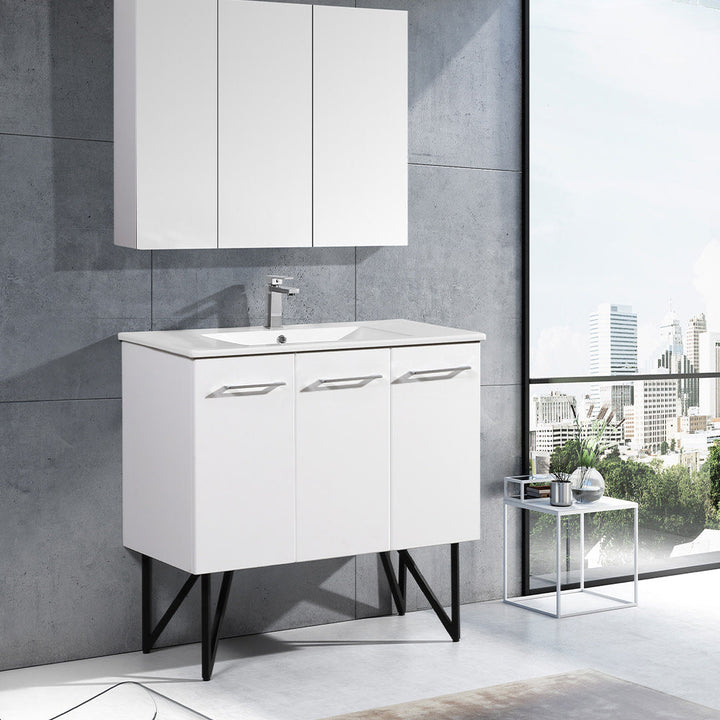 Annecy 36" Bathroom Vanity in White - Cabinet Only