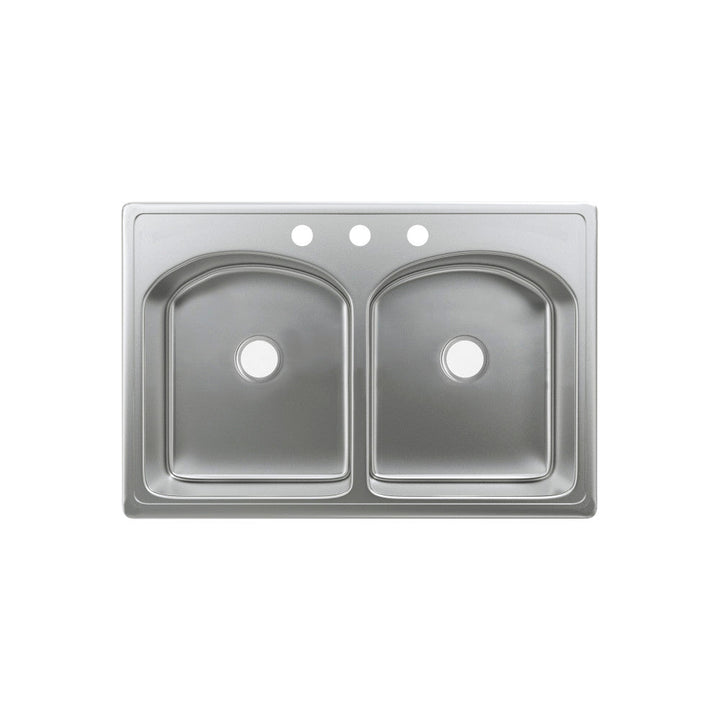 Ouvert 33 x 22 Stainless Steel, Dual Basin, Top-Mount Kitchen Sink