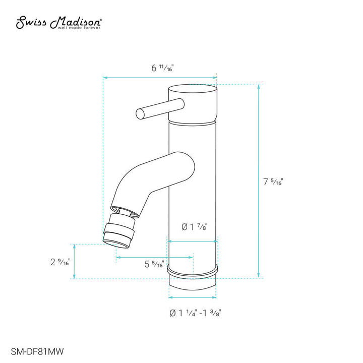 Ivy Bidet Faucet in Matte White