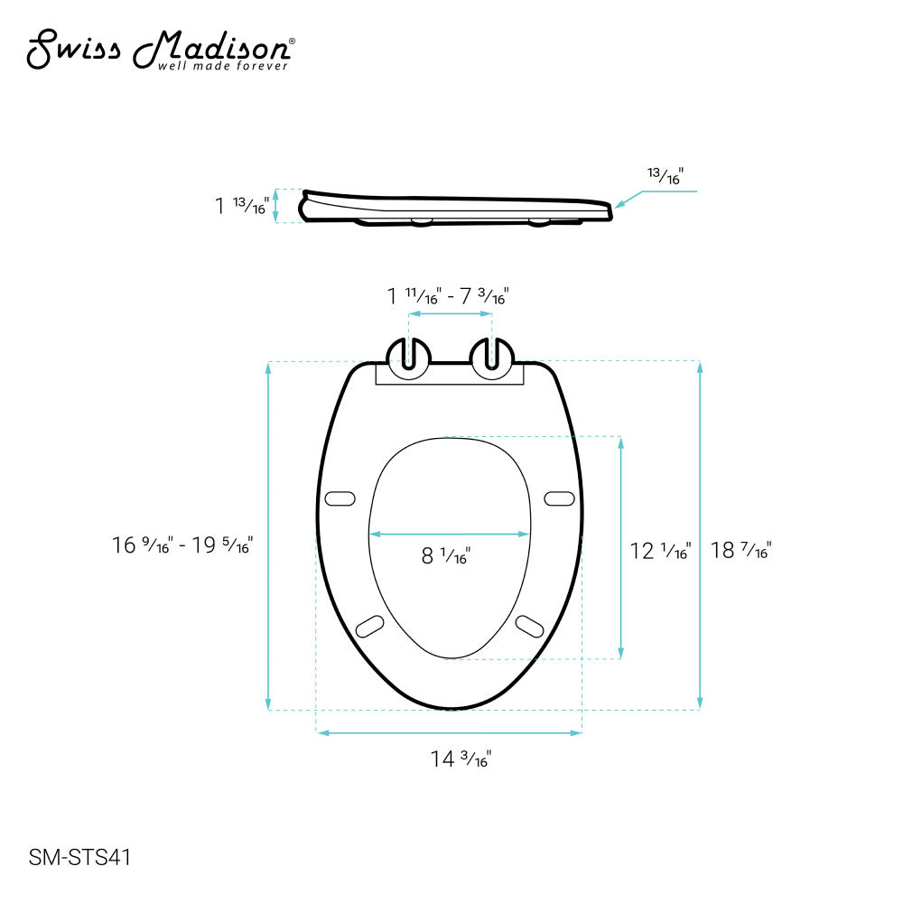 Lumiere Elongated Quick-Release Toilet Seat with Night Light
