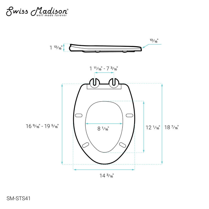 Lumiere Elongated Quick-Release Toilet Seat with Night Light
