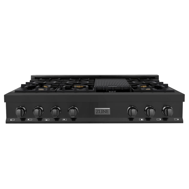 ZLINE Legacy Gas Rangetops in Black Stainless Steel with Brass Burners – 30", 36", &amp; 48"