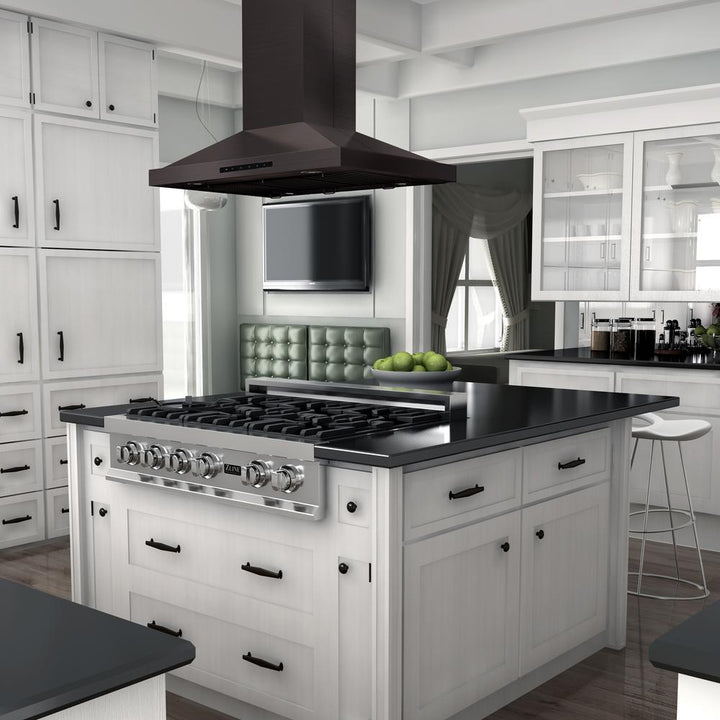 Island Mount Range Hood in Black Stainless Steel (BSGL2iN-30)  ZLINE 30 in.