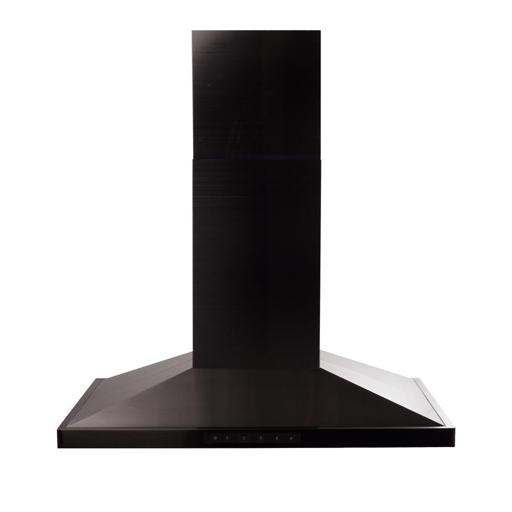 Island Mount Range Hood in Black Stainless Steel (BSGL2iN-36)  ZLINE 36 in.