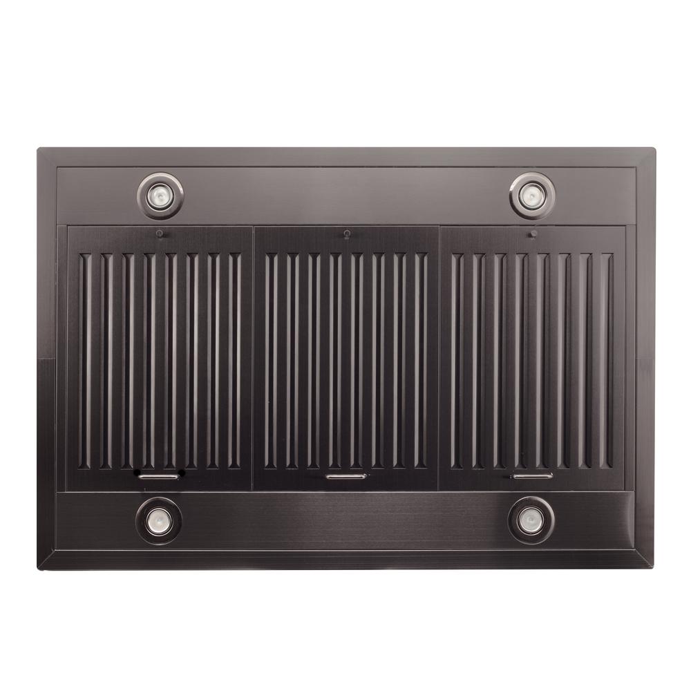 Island Mount Range Hood in Black Stainless Steel (BSGL2iN-30)  ZLINE 30 in.